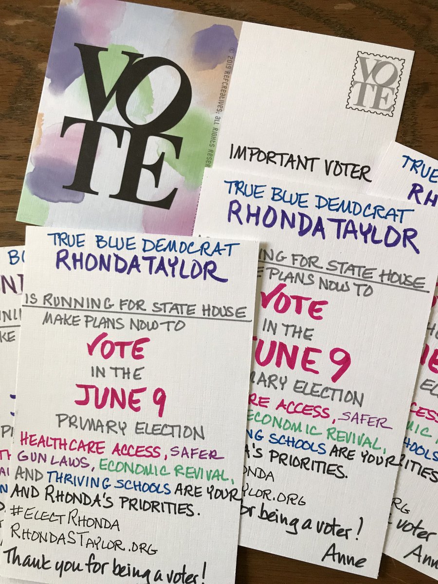 five for #ElectRhonda to the GA State House. #PostcardsToVoters