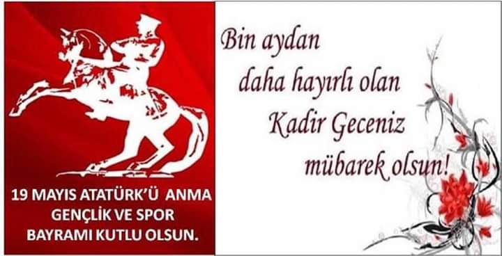 TulparAdana's tweet photo. 19 Mayıs Gençlik ve Spor bayramını kutluyor; Gazi M.Kemal Atatürk’ü,silah arkadaşlarını , muhterem gazilerimizi ve aziz şehitlerimizi şükran ve rahmetle anıyoruz.
Kadir Gece’mizin Türk milletine manevi güzellik sağlık barış ve bereket getirmesini niyaz ediyoruz.
#tulparekibi https://t.co/XYOCw99Utz