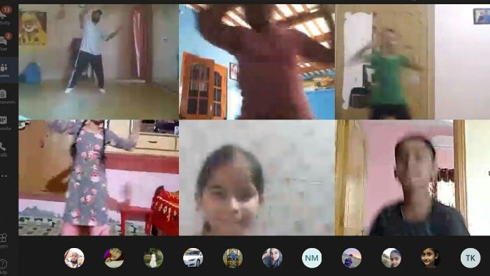 Chand19495176's tweet photo. Online Remote Learning #Dance Class. 5th And 6th Class Students Fully Enjoyed Different Dance Styles 🙂🙂
@STSWSRAJGOMAL 
@prabhjo60556013
#MicrosoftEdu #remotelearning 
#cbseindia29 #SDGs
#Microsoftteams 
#onenoteclassnotebook 
@juanatech https://t.co/aSnDzR3xqZ