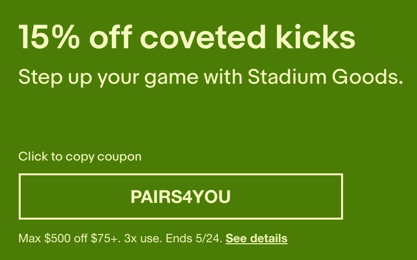 stadium goods ebay store