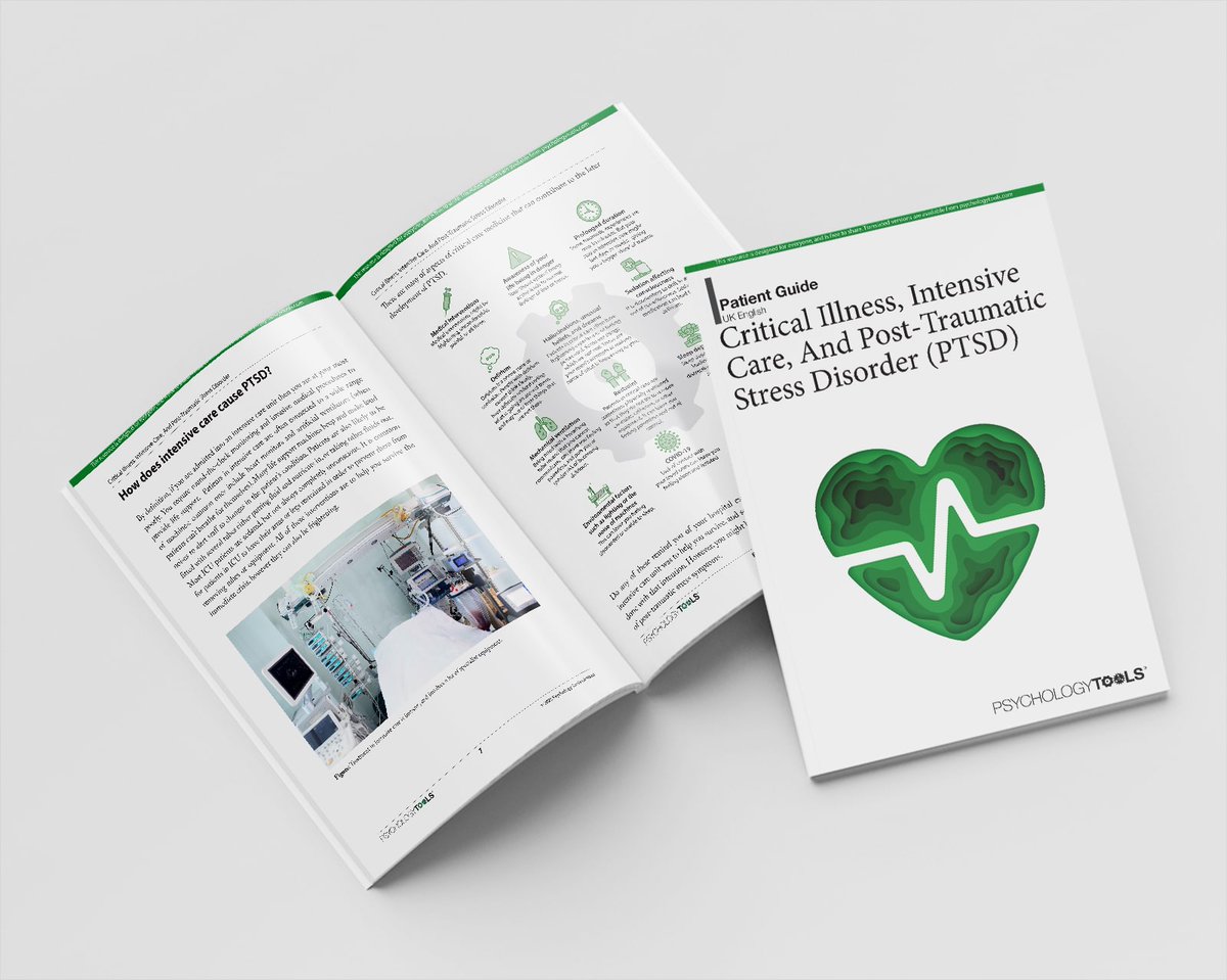 psy_tools's tweet photo. Very pleased to announce the release of our free patient guide Critical Illness, Intensive Care, And Post-Traumatic Stress Disorder (PTSD). Please share widely. #PTSD #ICU https://t.co/8QNZFMEpLu https://t.co/NcTiSmuGAn