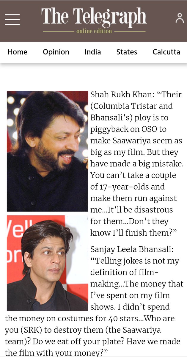 'Secure' Srk badmouthing the debut film of Ranbir and SonamDon't forget how rishi Kapoor supported him in his debut..same with anil Kapoor who supported when Srk was starting out