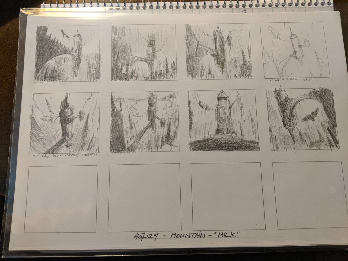 Here is the art. It's thumbnails for a Ravnican Mountain,  @TitusLunter finishes pieces digitally normally so these are really cool insights into his process and a chance to own some Magic Art