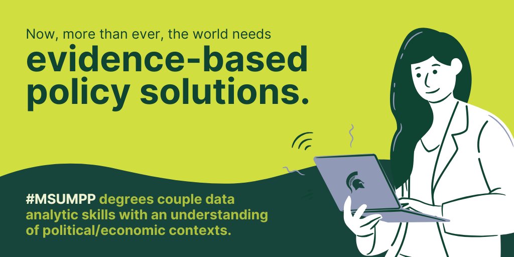 msu_mpp's tweet photo. Now, more than ever, the world needs evidence-based policy solutions. 

Apply to #MSUMPP by June 15 for Fall 2020. GRE no longer required.
>>> https://t.co/6tb0ppIQ6e https://t.co/shshiJYFQK