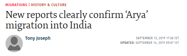 Now, let's talk about Rakhigarhi DNA tests. What they will tell you would be this.1 R1A "Aryan gene"2. This quack's victory decalarations3. Or this victory dance by Scroll ("Forgetting" that the specimen was female, not male) https://scroll.in/article/893308/why-hindutva-is-out-of-steppe-with-new-discoveries-about-the-indus-valley-people