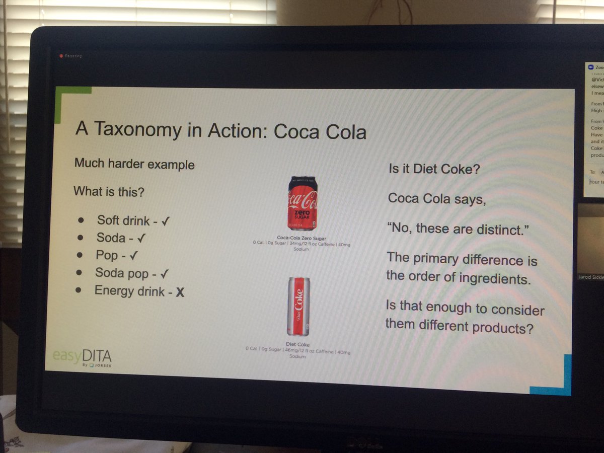 virtual_li's tweet image. Good taxonomies do a good job controlling how we think about products. ⁦@easyDITA⁩’s Jarod Sicklet did a great job illustrating that ⁦@STC_Summit⁩ #stc20 #stcsummit.