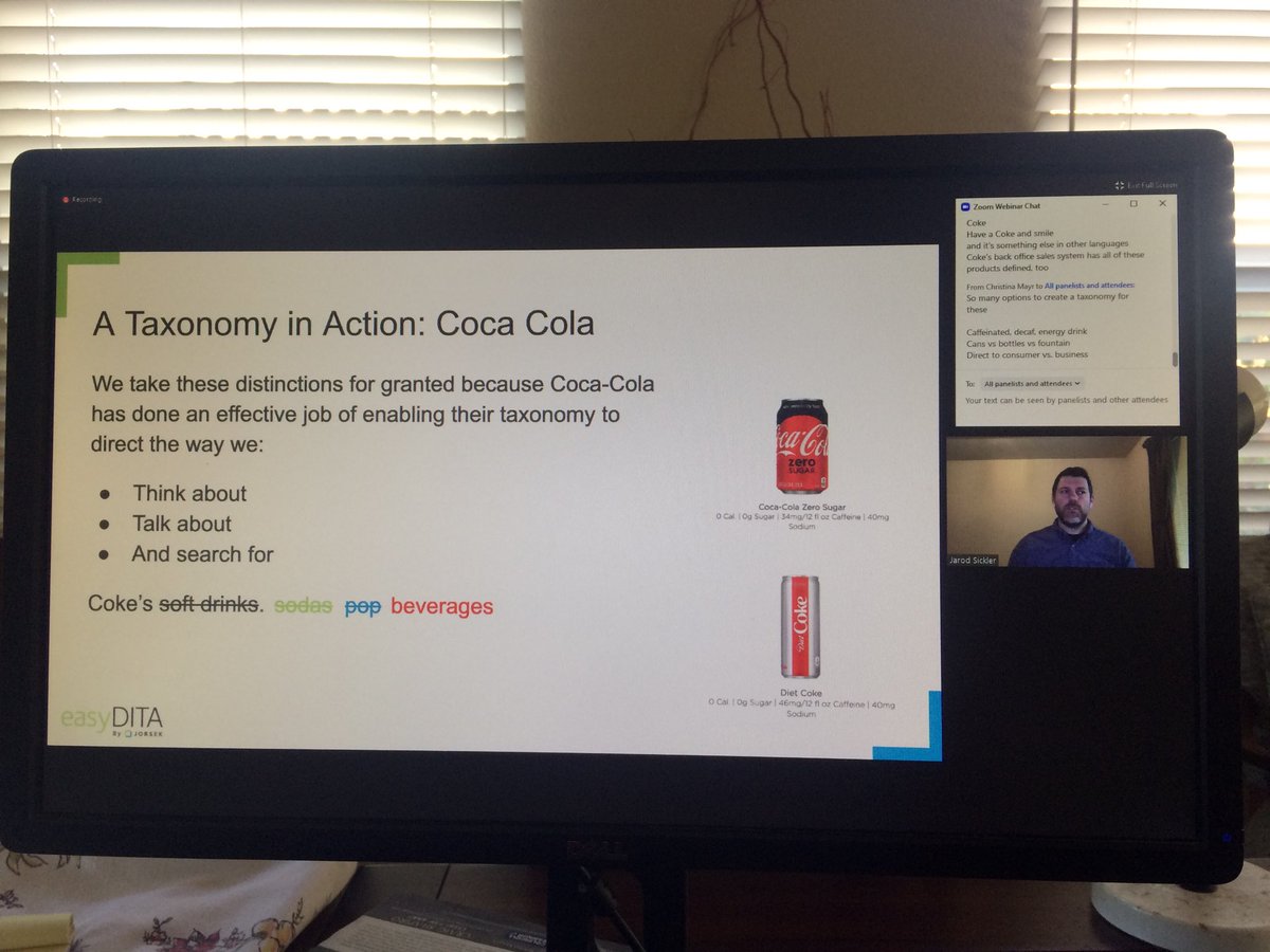 virtual_li's tweet image. Good taxonomies do a good job controlling how we think about products. ⁦@easyDITA⁩’s Jarod Sicklet did a great job illustrating that ⁦@STC_Summit⁩ #stc20 #stcsummit.