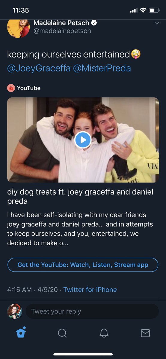 That week, she posted an archieve video (1st pic) which she shot months ago and was just sitting in her hardrive. A week after she posted making diy dog treats with joey and daniel. Now she has a back up video