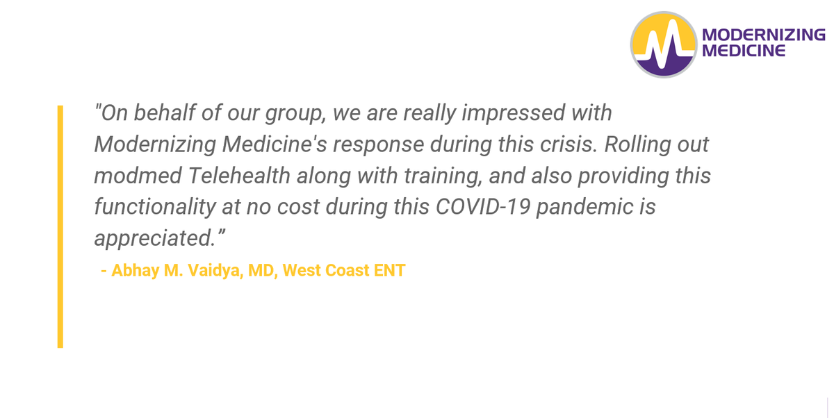 modmed's tweet photo. We're committed to supporting our clients' needs and creating customer delight is woven into the fabric of our culture. #ClientTestimonialTuesday https://t.co/cx94o4WMSq