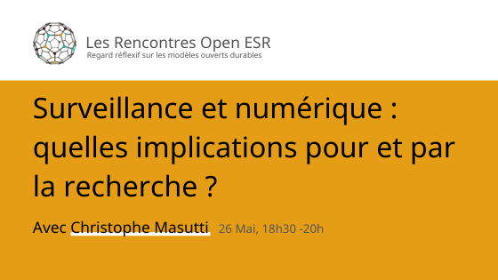 Inno_3's tweet photo. [Les Recontres #OpenESR] 
RDV dans 1 semaine, ce mardi 26/05 à 18h30, pour assister au #Webinaire « Surveillance et Numérique » avec Christophe Masutti @framasoft 

Info &amp; inscription https://t.co/M0Enl7MrRb 
@Framatophe https://t.co/QP3Zqt2vYi