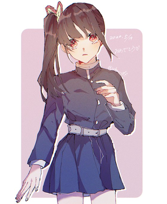 うかさんがTwitterに投稿した栗花落カナヲ(鬼滅の刃)のイラスト。