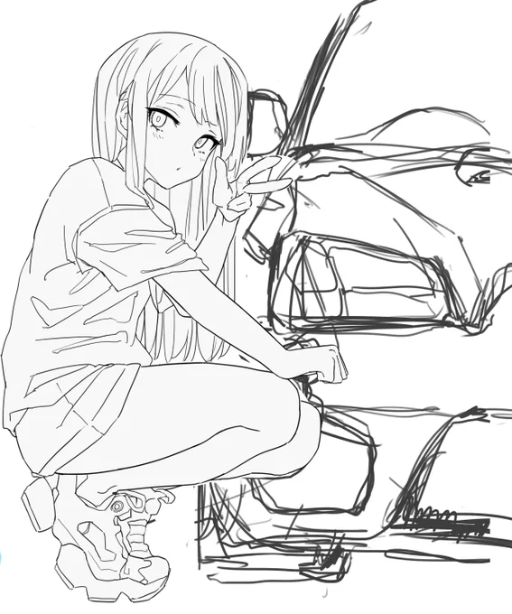 依頼絵っつーことでほぼ初めてのオリジナル絵を描いています 