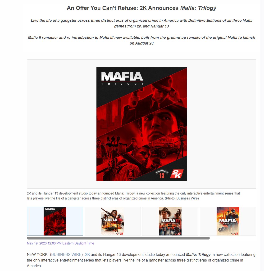 Mafia TRILOGY Unboxing 