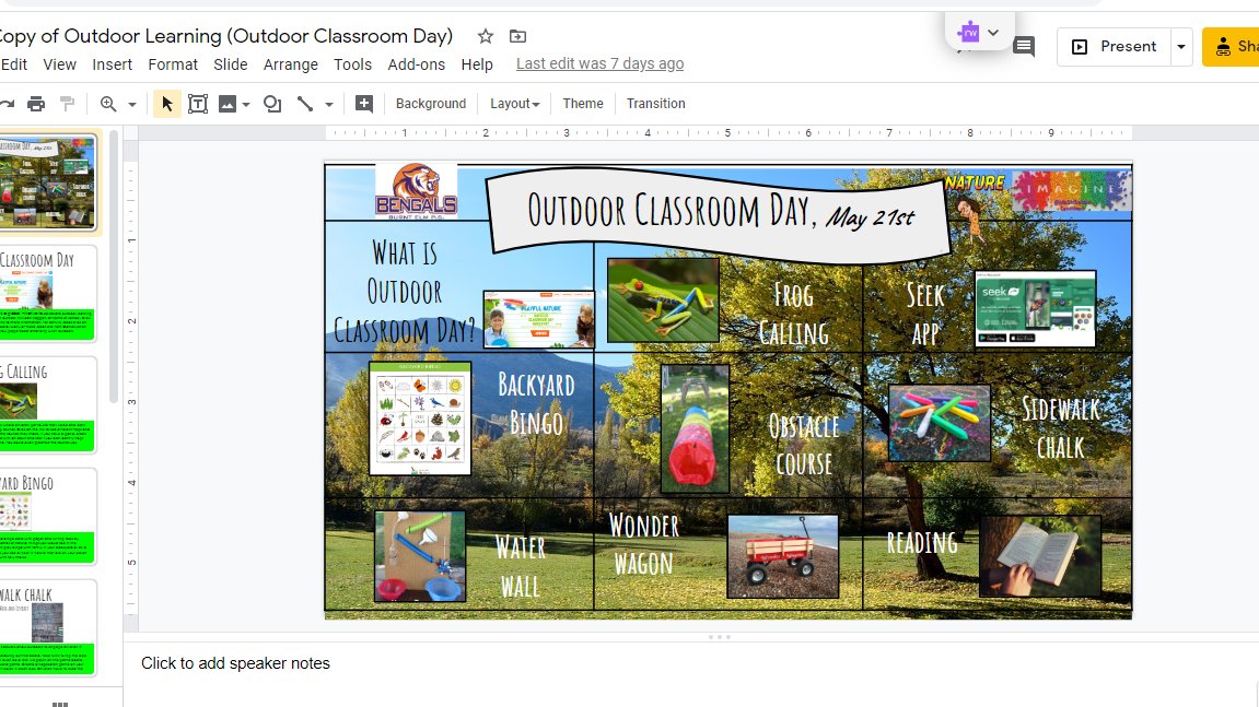 MsSciberras's tweet photo. Getting outdoors is great for mental wellness &amp; just how @burntelmps celebrates Outdoor Classroom Day! We're gearing up to spark curiosity, explore nature &amp; take learning outdoors!Feel free to use this choice board for outdoor learning ideas😃#twitterPLC
https://t.co/bgvKldQzsL https://t.co/ClfV64Gw2J