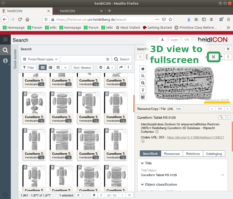 MeshGiga's tweet photo. Heidelberg University library integrated #3DHOP viewer for the 2.000 Hilprecht collection #cuneiform tablets in #HeiCu3Da processed with #GigaMesh. The screenshots show how to access the tablets in #3D e.g. HS 0129 https://t.co/zZ6ApTH9oP https://t.co/4aBEDiON3Q