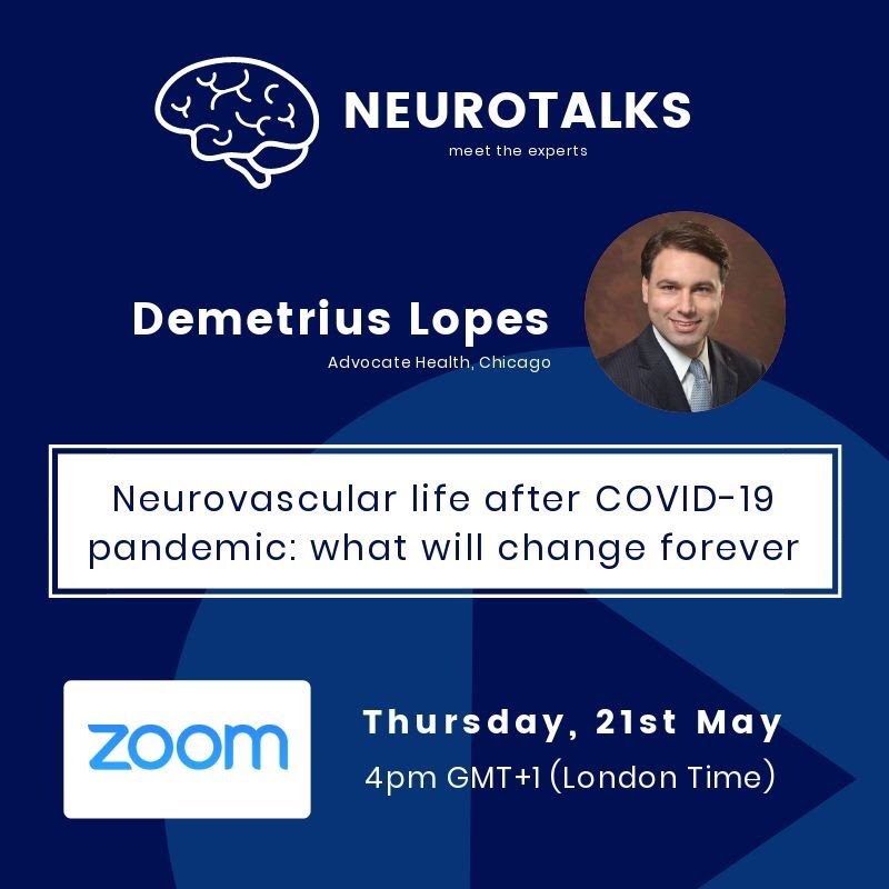 Cure4Stroke's tweet image. What will neurosurgery look like post #COVID19? Mark your calendar for Thursday&apos;s #NeuroTalks!

#MedEd #AdvocateAuroraHealth