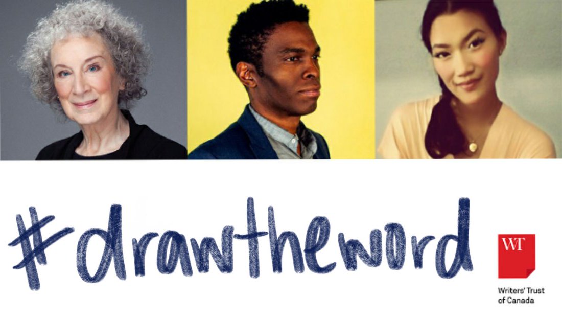 writerstrust's tweet photo. Ready, set, #DrawtheWord ✏ @MargaretAtwood, @J_Xmas & @JennyHeijun Wills challenge *you* to share an original drawing inspired by a #Canlit spring book to win! Entries can be digital, on paper, a make-up look, anything. Nominate 2 readers with your entry https://t.co/Uu1YjbyM8q https://t.co/vrpp73JbJB