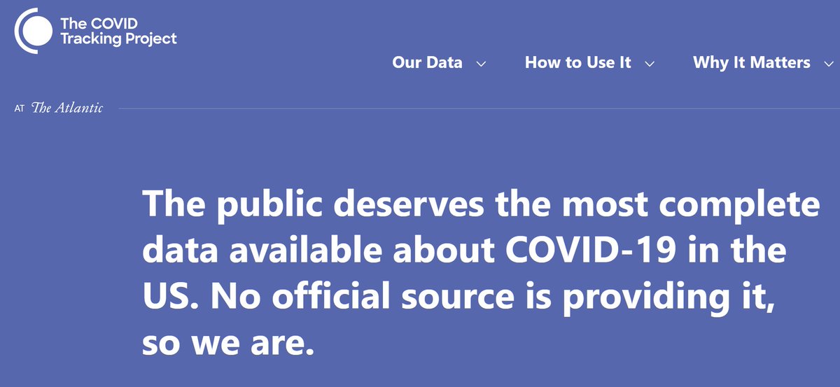 Plus many outstanding volunteer efforts help gather useful information that US should be collecting nationally shows why this national IT spine is needed. Best known is  @COVID19Tracking 6/