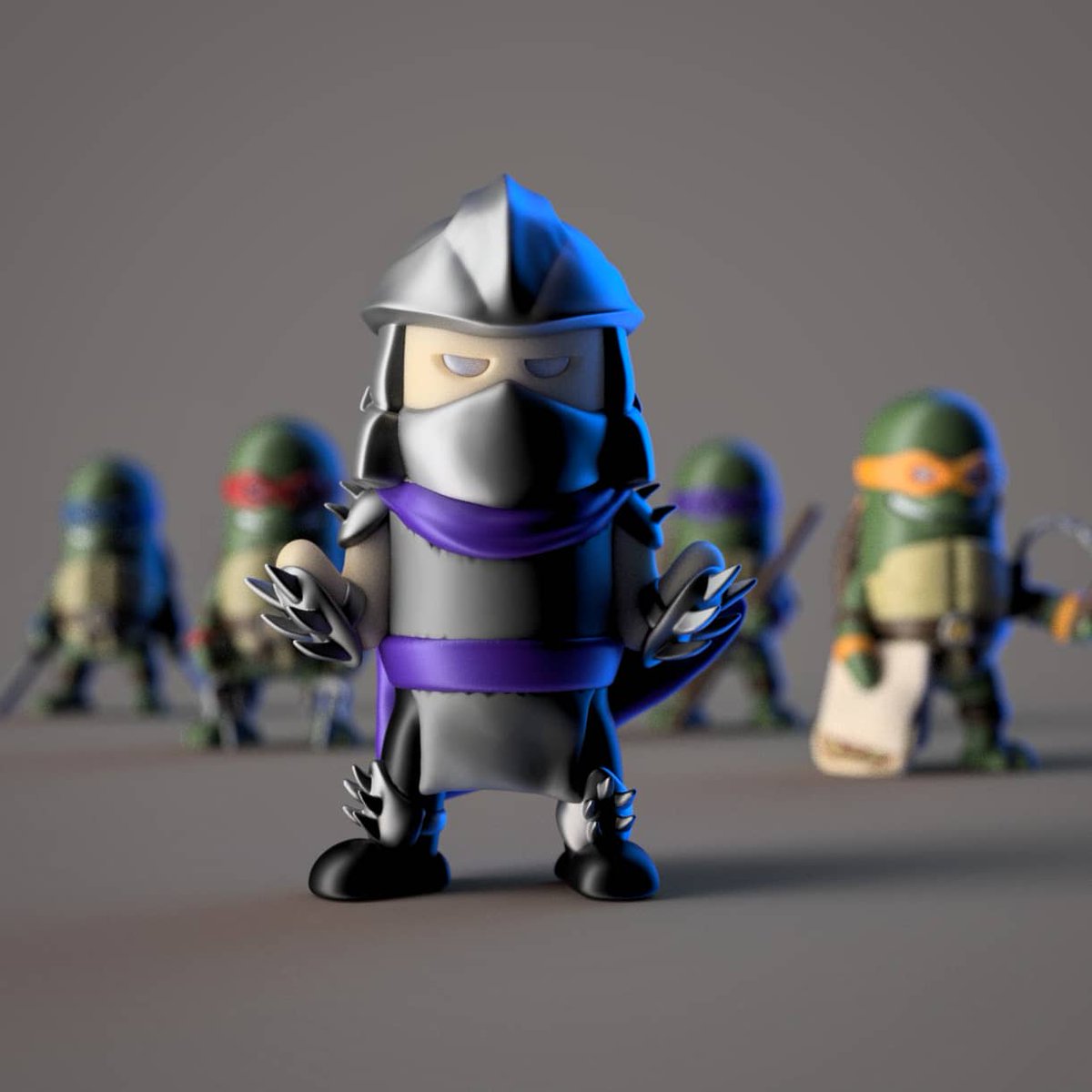 wekster2507's tweet photo. Mini Shredder has joined the gang :)

#3dmodeling #3dmodel #zbrush #fanart #tmnt #3dprinting https://t.co/QzaQzED2ZZ