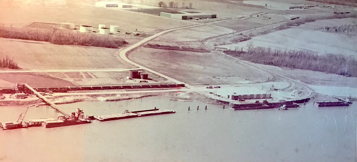 Here is an early photo of the Port of Little Rock, looking west from the Arkansas River; the Port has grown exponentially and we plan to continue our commitment to growing jobs.