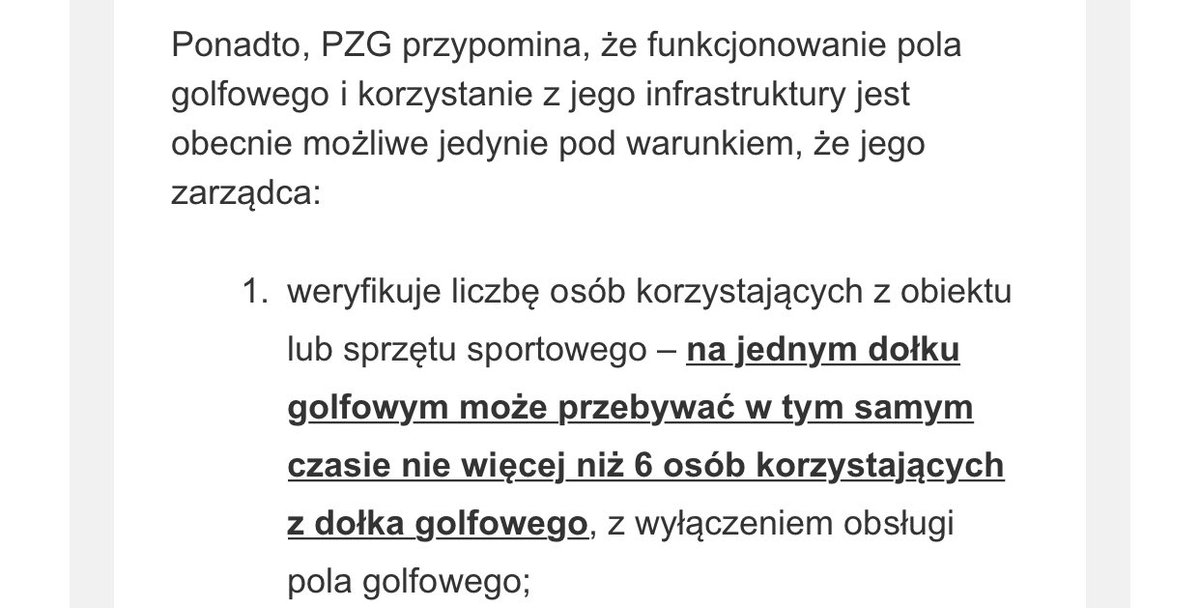 Nowe zasady <a href="/PZGolf_pl/">Polski Związek Golfa</a> - jak zapis odnośnie 6 osób na dołek ma się do wcześniejszej zasady o 3 osób na flight? <a href="/JacekPerson/">Jacek Person</a> prośba o poradę „prawno-golfową”.