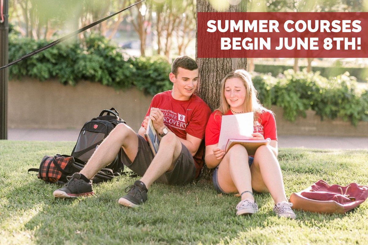 Are you ready for summer courses? Classes start June 8th! Learn more at summer.ou.edu.