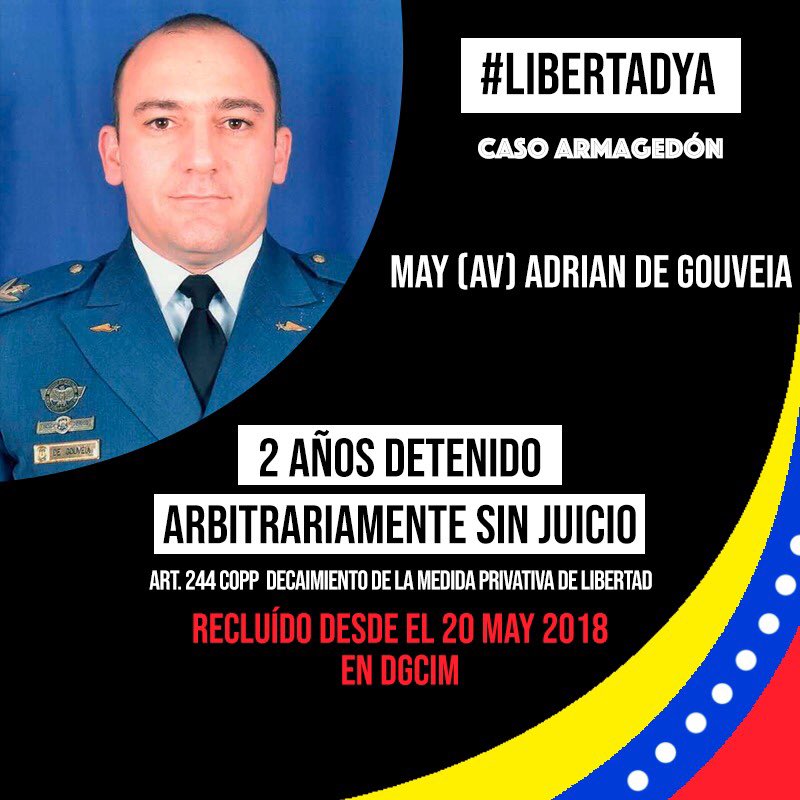 MollyDeLaSotta's tweet photo. #19Mayo hace 2 años los detuvieron ARBITRARIAMENTE,los DESAPARECIERON Y TORTURARON .#Hoy deben salir en libertad por NO haber tenido JUICIO. Siguen encarcelados en Celdas INHUMANAS EN DGCIM Y RAMO VERDE.#LibertadYa para #LuisDeLaSotta #JuanSaavedra #RupertoMolina #AdrianDeGouveia https://t.co/s0mTYAPJ5J