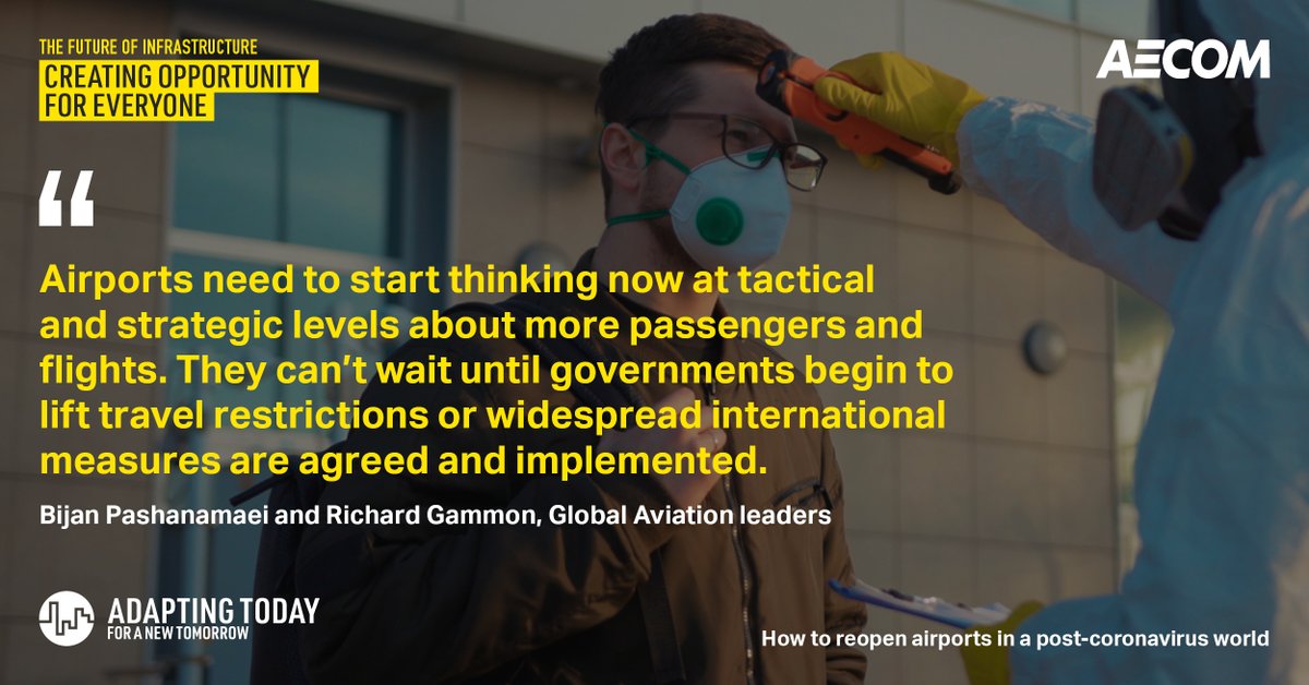 DavidBarwell01's tweet photo. As lockdown eases, #airports must begin to look at how terminals can once again accommodate passengers and staff. Heat screening, #biometrics, #automation and phased arrivals are some of the solutions for safely returning to operations. Read more here: https://t.co/RAawL9RfRk https://t.co/xIIPmYjFjK