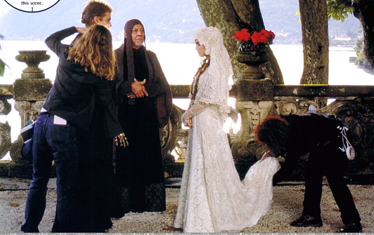 14. wedding dress (aotc)a beautiful lacy dream (made from an antique edwardian bedspread!!) that leans hard into the romance of padme. veil cap isn't my fave, but that's personal preference. shame we didn't get to see more of this dress.