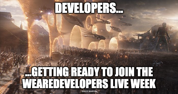 iamdevloper's tweet image. 💰

It might be temping to do an MCU binge right now, but also how about a virtual event packed with top talks from top people in software development, *and* workshops:

hubs.ly/H0qFhFX0

@wearedevs

#wearedevelopersliveweek #wearedevsliveweek