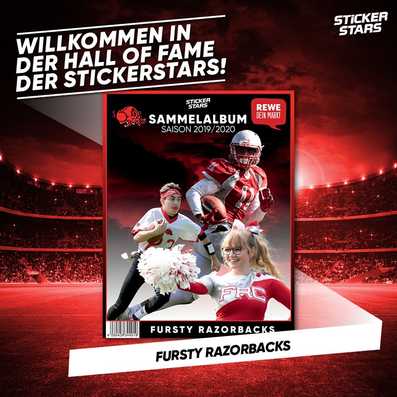 StickerstarsDE's tweet photo. Rot-Weißes #Sammelfieber bei den #FurstyRazorbacks &amp; beim #TUSHattingen 🔴⚪️

#stickerstars #klebedeinentraum #stickathome #football #americanfootball #cheerleading #fußball #amateurfußball #gemeinschaft #team #sportverein #vereinsliebe #sticker #stickeralbum #halloffame https://t.co/M7kf9CF6oX
