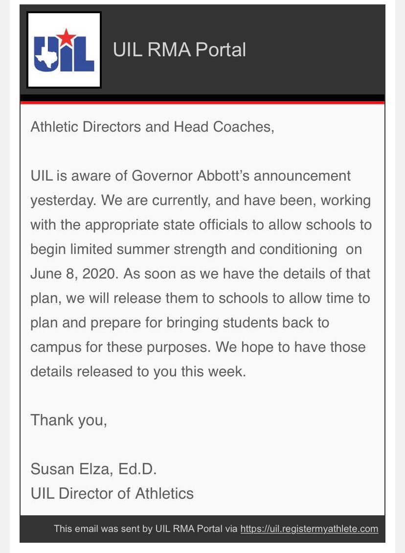 GarrisonBulldog's tweet photo. 🚨Announcement from the UIL🚨
GO Bulldogs!!!
#GarrisonPride
#StrongerTogether https://t.co/AIZy7g7iGm