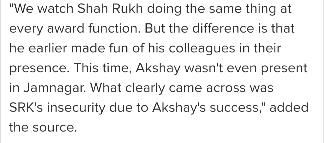 How insecure Srk couldn't handle success of akshay kumar