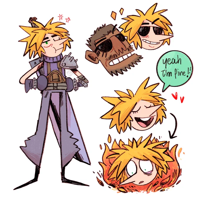 I've been playing ff7 so...☄️✨#FinalFantasy #FinalFantasy7Remake 