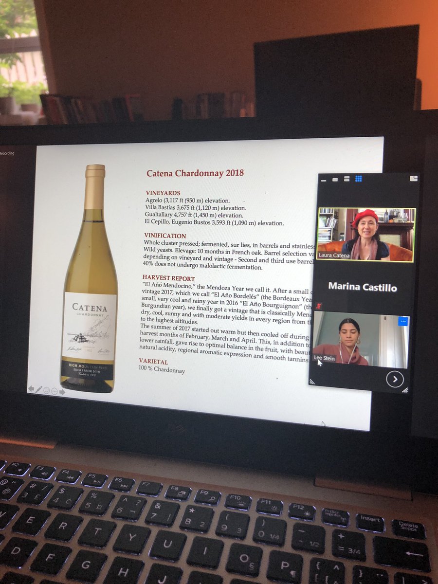 Online Seminar for the Vintage Conservatory Wine Club <a href="/VinConservatory/">Vintage Conservatory</a> in #Toronto with <a href="/LauraCatena/">Laura Catena</a> <a href="/CatenaMalbec/">Catena</a> <a href="/Noble_Estates/">Noble Estates</a> #Canada #Wine #WineLovers
