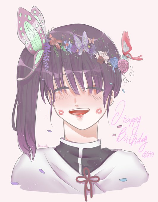 bela 🤍さんがTwitterに投稿した栗花落カナヲ(鬼滅の刃)のイラスト。