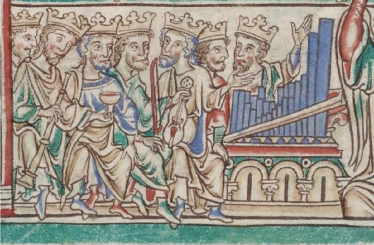 MedievalOrgan's tweet photo. Apocalypse glosée, Paris, BNF, Français 403 f. 6v (1240-1250) #medievalorgan #medievalkeyboard https://t.co/aMFnWEvPkc