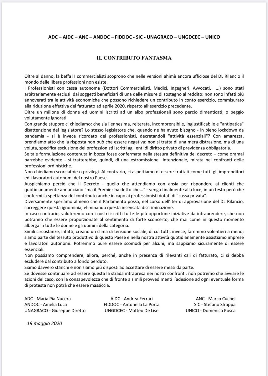 adc_nazionale's tweet photo. #Commercialisti furiosi: #attivitáessenziali quando servono, ma esclusi dalle misure di sostegno al #reddito https://t.co/4FzM9bx5m3