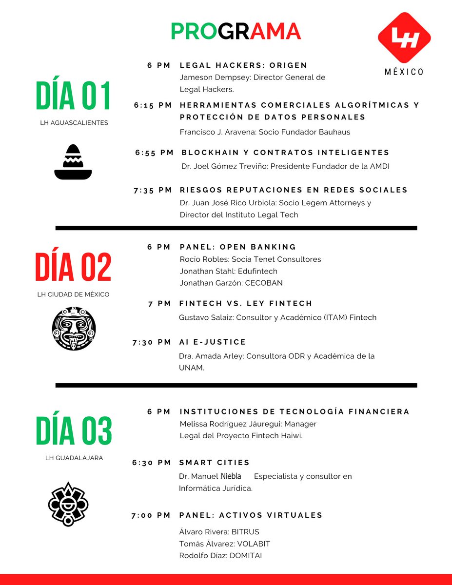 legalhackersgdl's tweet photo. Ya estamos listos para el Mex-I-Can Festival Digital de Tecnología y Derecho.
#legalhackers #ConnectedWeWin
https://t.co/cK2wtLP6jF https://t.co/NESeERawiK