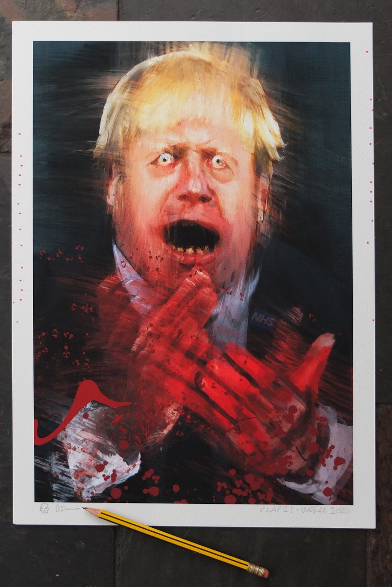 This Clap print has had a little accident, RT and I'll randomly pick the new owner on Sunday night.🇬🇧

wefail.art