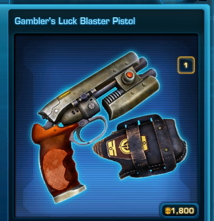 Started Mako off with the Gamblers Luck Blaster Pistol #SWTOR  #starwarsnerd #starwarsfan #starwarsfans #starwarsgeek #starwarscelebration #lucasfilm #bobafett #mandalorian #starwarstuff