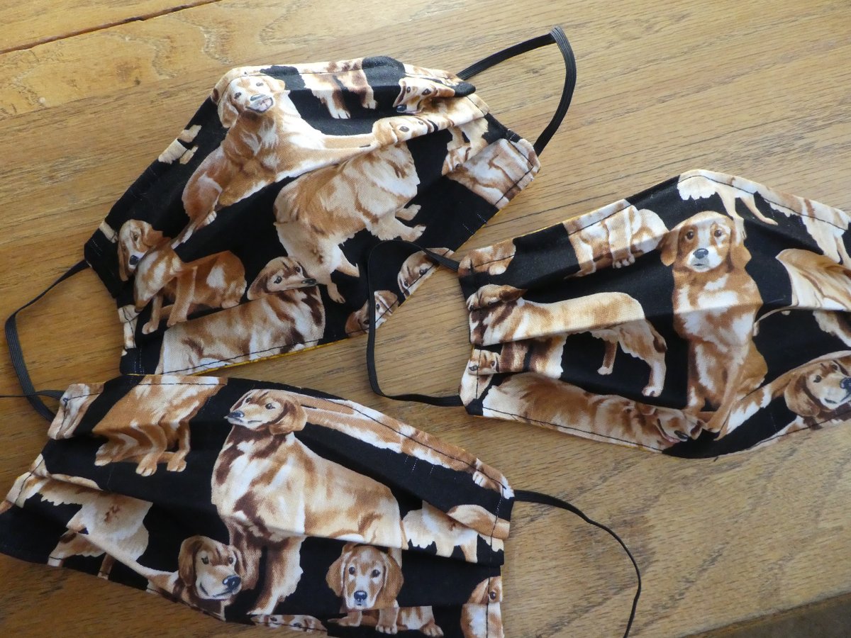 TheWordOfErynn's tweet photo. Border Collies and Golden Retriever face masks!! 

Only a few for now, more tomorrow 

https://t.co/DEGZ1ADqHQ https://t.co/utIA0QtX6x