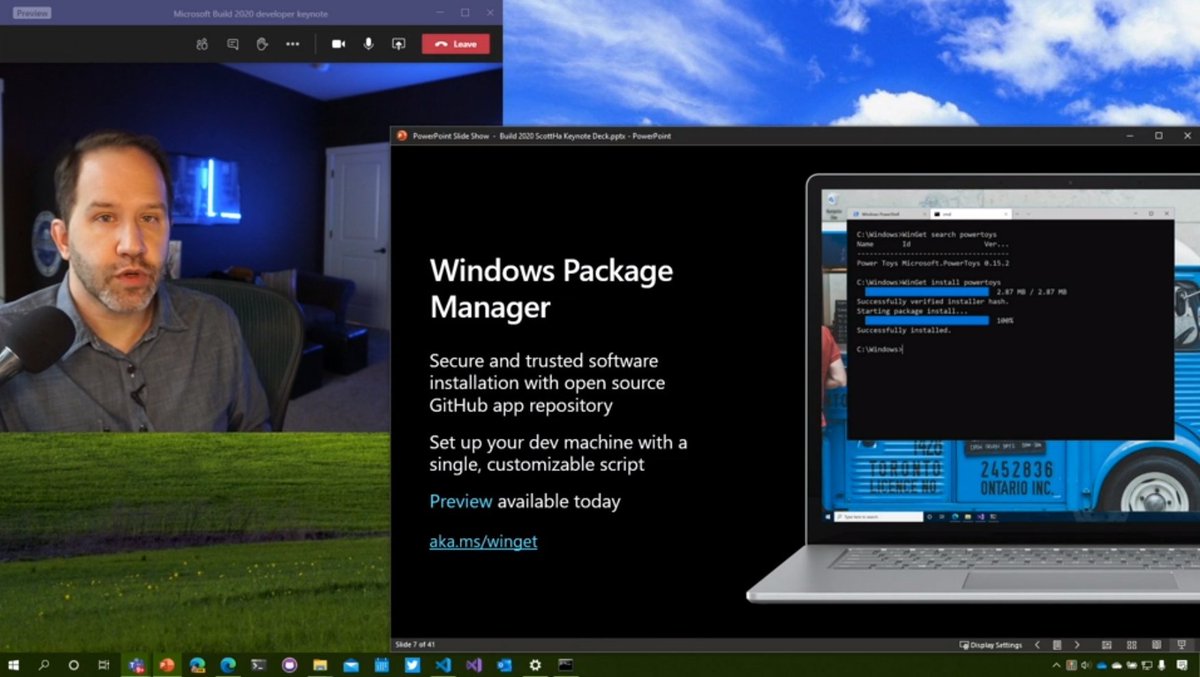 iAm_ManCat's tweet image. If you aren&apos;t already mindblown by how cool codespaces is, then go back and follow how @shanselman&apos;s room lighting has been changing throughout the talk as he changes Windows Themes 😺
#MSBuild #MSBuild2020