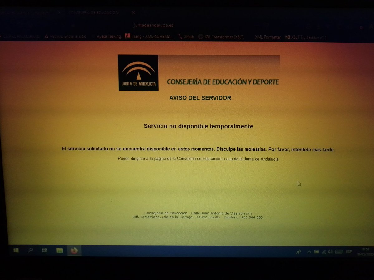 fjsrey's tweet photo. @iedandalucia Espero que en los exámenes online de Junio no pase esto. https://t.co/fyk1TRRnQz