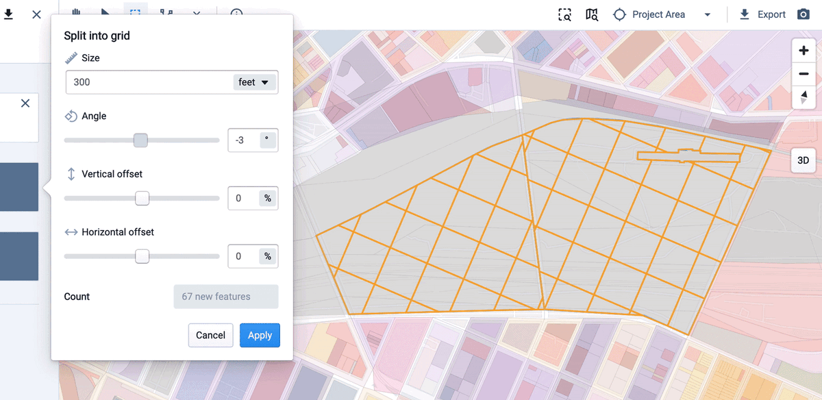 UFPlatform's tweet photo. UrbanFootprint now lets you split existing parcels to redevelop urban sites or plan entirely new neighborhoods. Check out the highly anticipated, new Parcel Gridding feature. https://t.co/sclRYNKiT1 https://t.co/Yjd4Sxo8mH