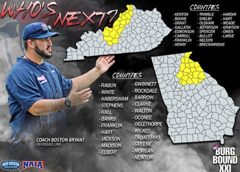 What’s up Class of 2021? Looking for some Cumberland Guys to come ball in the mountains! #BurgBoundXXI🔴🔵