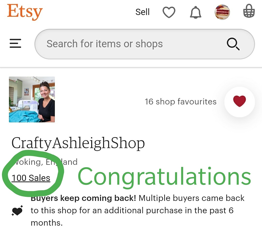 Hurray! Congratulations <a href="/OfficialAshGray/">Ashleigh Gray</a> on reaching your first 100 sales on @EtsyUK - Thank you to everyone who snapped up a lovely face mask 😷😍 Let's help Ash reach the next milestone 😊😬 Was it anyone from here? Please let me know 😎