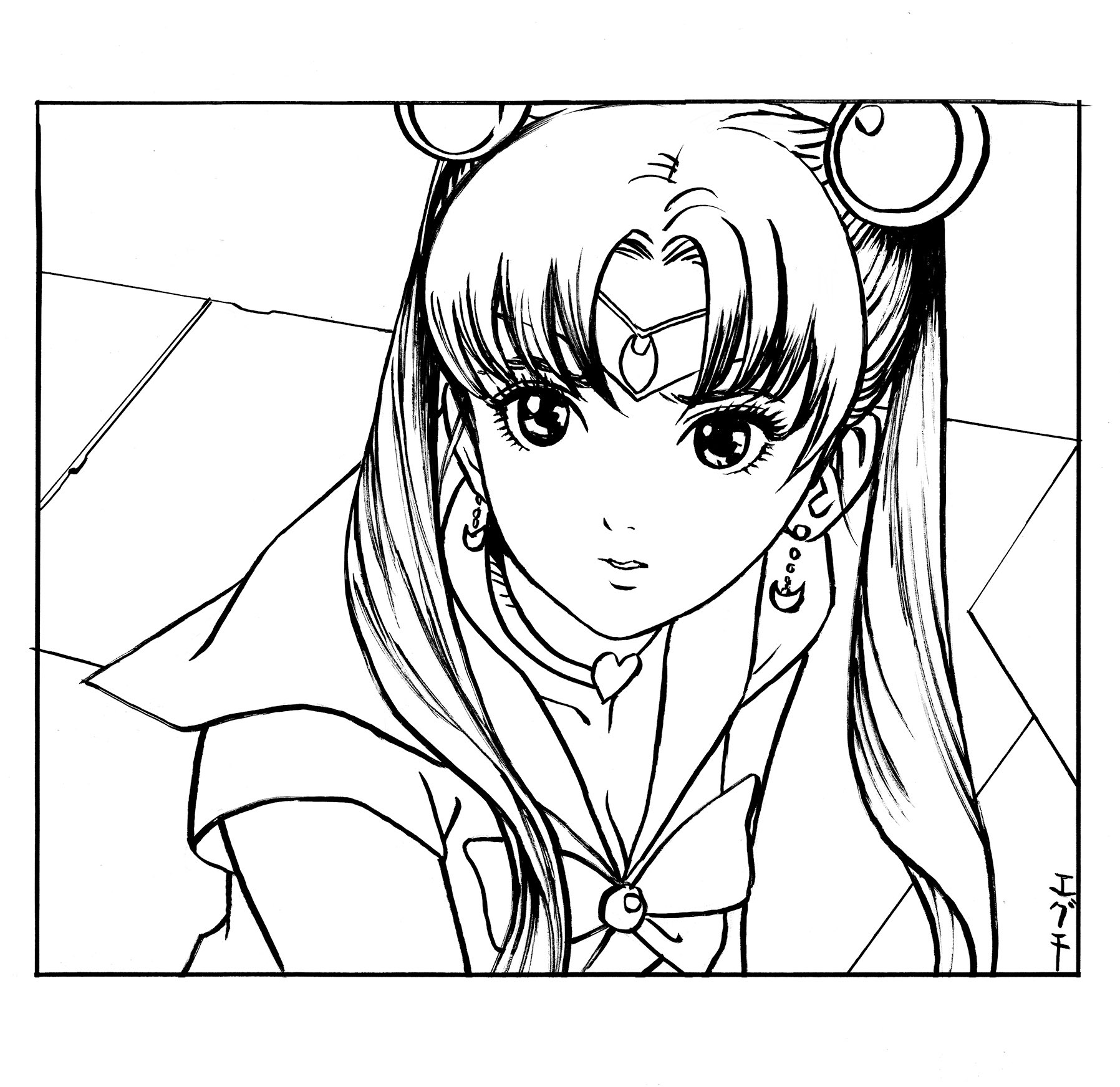 江口寿史 今日あげた絵の線画 眠れない夜に塗り絵でもどうですか Sailormoonredraw 江口寿史 今日あげた絵の線画 眠れない夜に塗り絵でもどうですか Sailormoonredraw