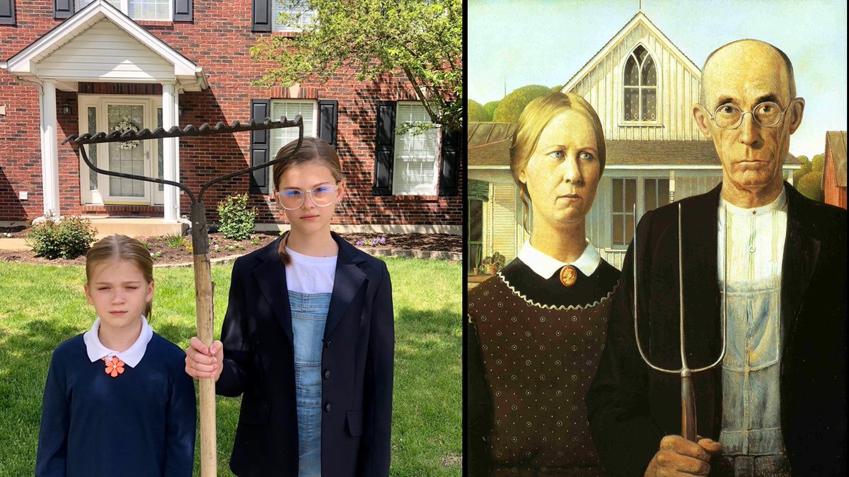 Here's a few more creative interpretations of Masterpieces by the distance learning CCLS middle school art students!  Great job!

<a href="/CCLSChargers/">CCLS - St. Louis</a> #arted #middleschoolart #arteducation