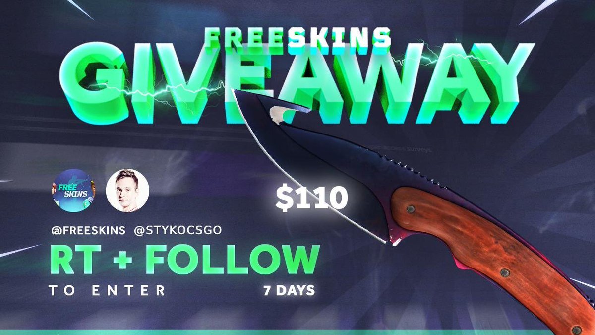 ($110.00) Gut Knife | Doppler Giveaway

✔ Retweet
✔ Follow @freeskinscom + @STYKOcsgo 

ℹ Get free skins on freeskins.com

Rolling in 7 days